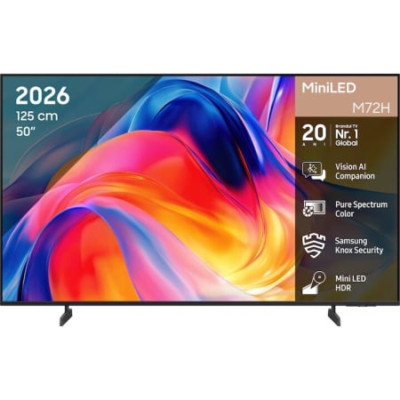 Televizoare 4K Ultra HD - Televizor SAMSUNG MiniLED 50M70H, 125 cm, Smart, 4K Ultra HD, Clasa F (Model 2026), UE50M70HAUXXH