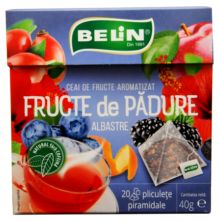 Ceai Fructe de Padure Albastre 20 pl piramidale, 40 g - BELIN [1]