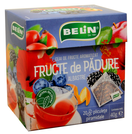 CEAIURI din FRUCTE - Ceai Fructe de Padure Albastre 20 pl piramidale, 40 g - BELIN