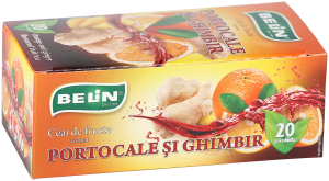 CEAIURI din FRUCTE - Ceai portocale si ghimbir 20pl, 40gr