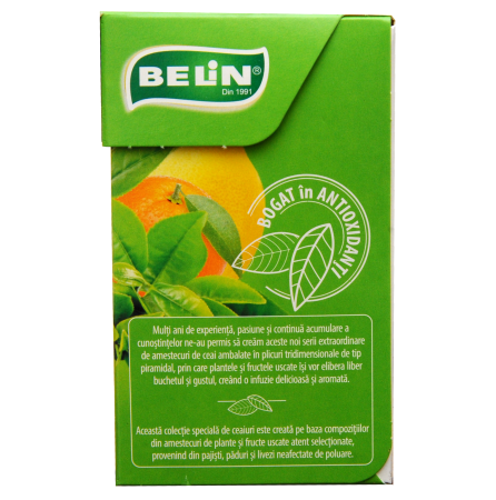 Ceai Verde cu Citrice 20 pl piramidale, 26 g - BELIN [2]