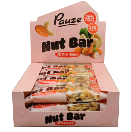 BATOANE CU NUCI PAUZE - Cutie batoane cu nuci PAUZE Almond Fusion 12 x 30 g