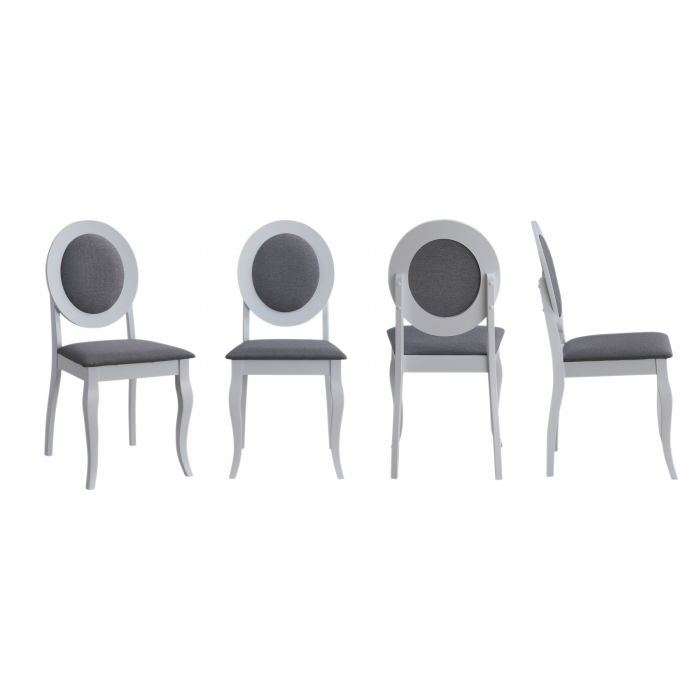 Scaun Benoni, Alb/Gri [2]