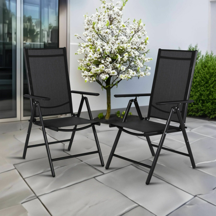 Scaun De Gradina Pliabil Pia , Metal, Negru [2]
