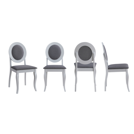 Scaun Benoni, Alb/Gri [1]