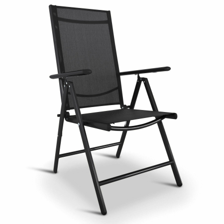 MOBILIER GRADINA - Scaun De Gradina Pliabil Pia , Metal, Negru