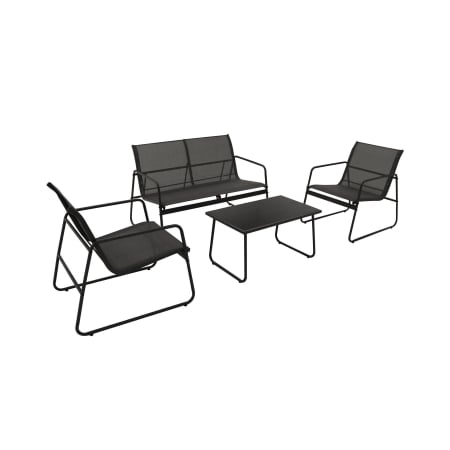MOBILIER GRADINA - Set Terasa/Gradina Myra, Canapea+ 2 Fotolii + Masuta de Cafea , Metal + Mesh