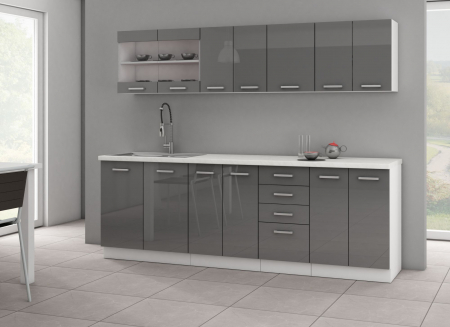 MOBILIER BUCATARIE - Bucatarie Sonia Grey 2.6m