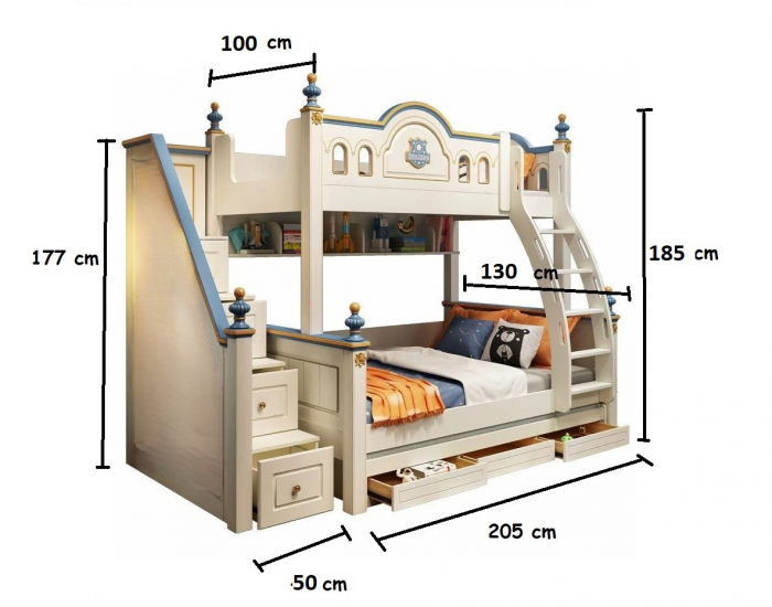 Paturi supraetajate pentru dormitor copii [15]
