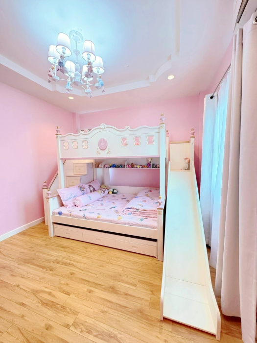 Paturi supraetajate cu tobogan pentru dormitor copii [15]