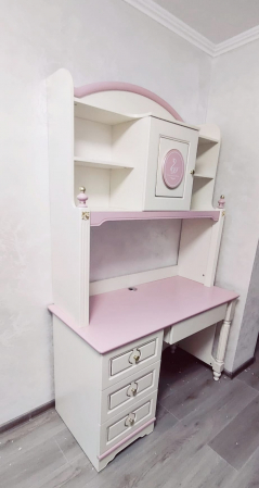 Pat Mica Lebada din MDF si lemn stejar  120 x 190cm, noptiera-cod 118 [3]