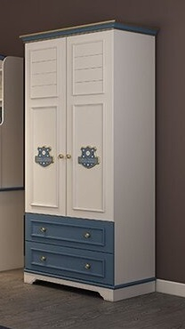 Dulapuri - Pat Mica Lebada din MDF si lemn stejar  120 x 190cm, noptiera-cod 118