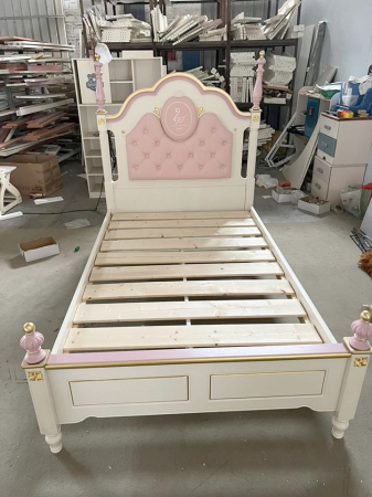 Pat Mica Lebada din MDF si lemn stejar  120 x 190cm, noptiera-cod 118 [12]