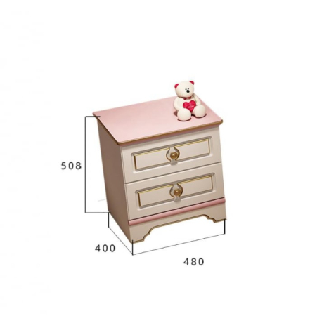 Pat Mica Lebada din MDF si lemn stejar  120 x 190cm, noptiera-cod 118 [13]