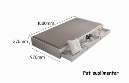 Paturi supraetajate cu tobogan pentru dormitor copii [9]