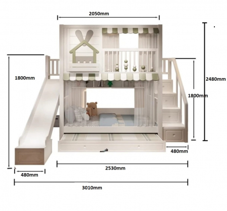 Paturi supraetajate Căsuța Winnie [4]