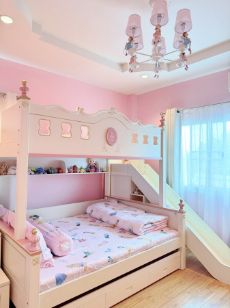 Paturi supraetajate cu tobogan pentru dormitor copii [13]