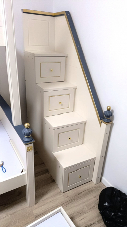 Paturi supraetajate cu tobogan pentru dormitor copii [14]