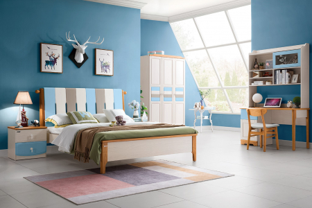 Pat Lucas din  lemn masiv de frasin pentru camera copii (saltea necesara 120 x 190cm)-cod 5503 [1]
