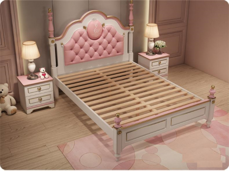 Pat Mica Lebada din MDF si lemn stejar  120 x 190cm, noptiera-cod 118 [4]