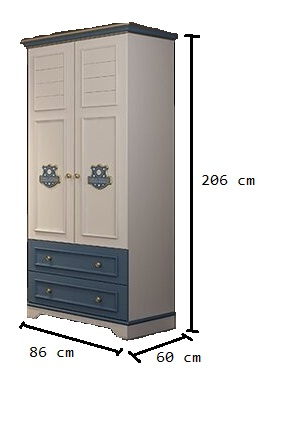 Set mobilier Mica Lebada din MDF si lemn stejar pentru camera copii 4 piese: pat 120 x 200cm, noptiera, dulap, birou -cod 118 [9]