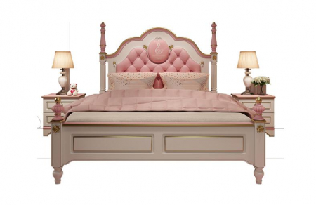 Pat Mica Lebada din MDF si lemn stejar  120 x 190cm, noptiera-cod 118 [5]