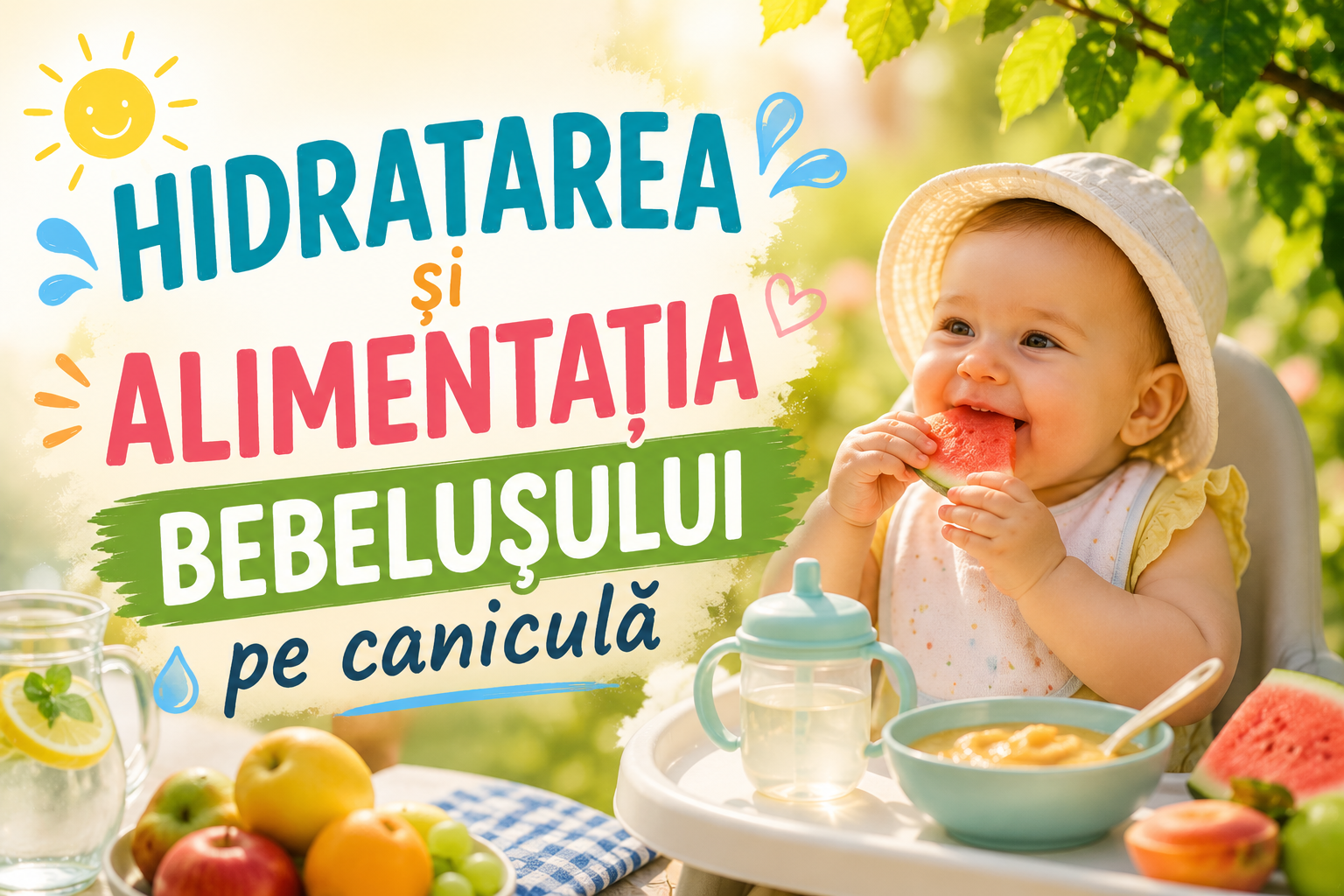 Hidratarea și alimentația bebelușului pe caniculă
