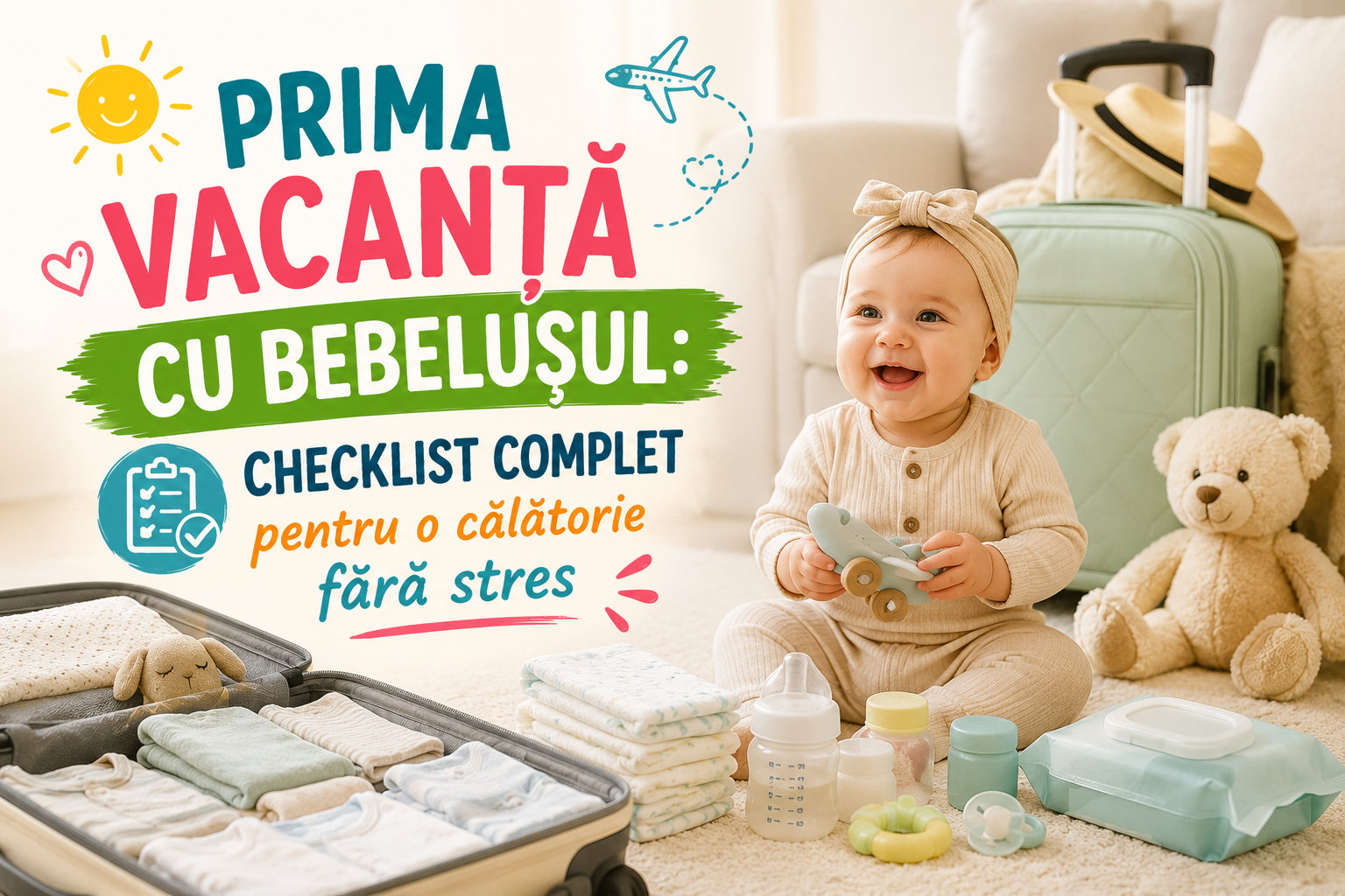 Prima vacanță cu bebelușul: checklist complet pentru o călătorie fără stres