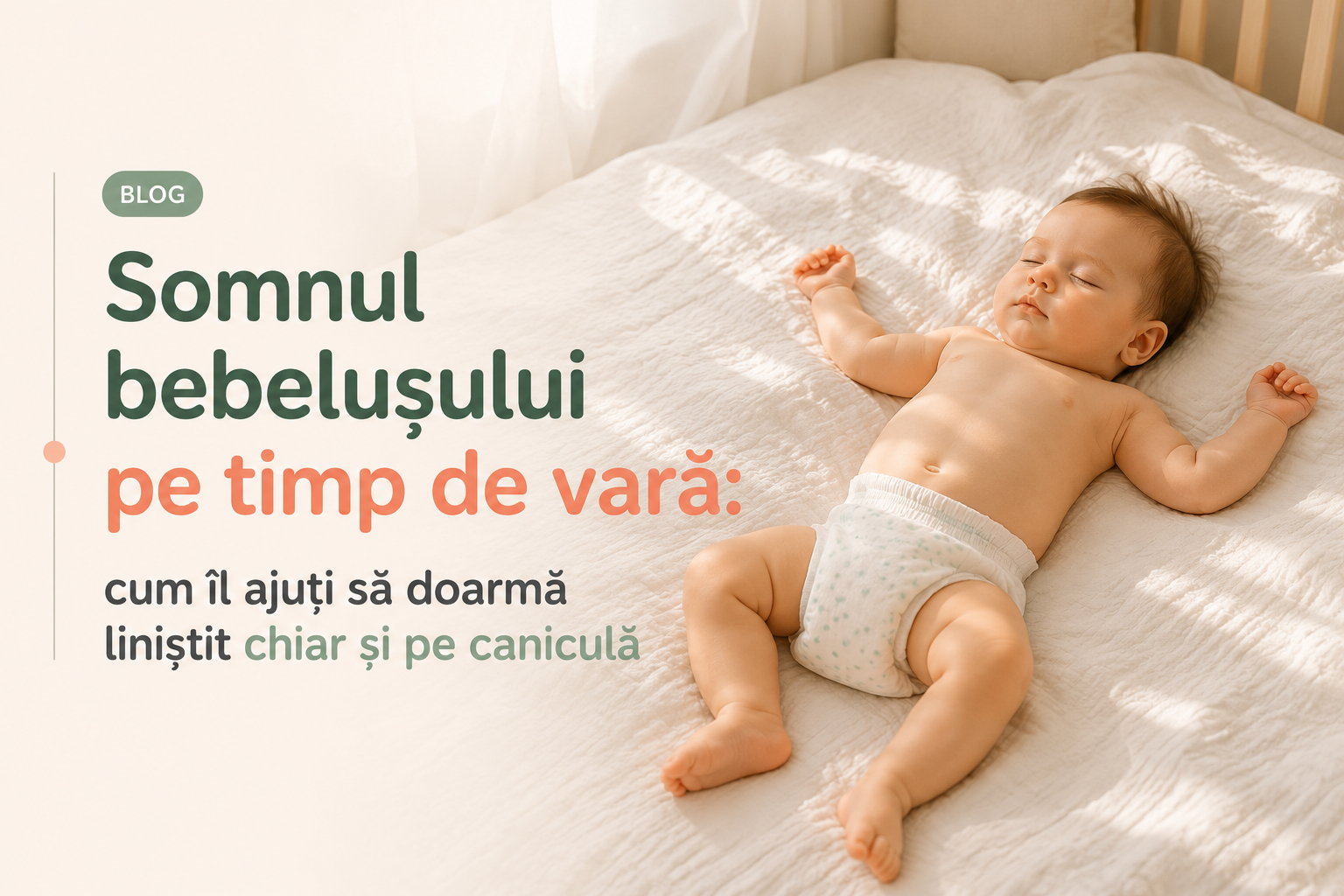 Somnul bebelușului pe timp de vară