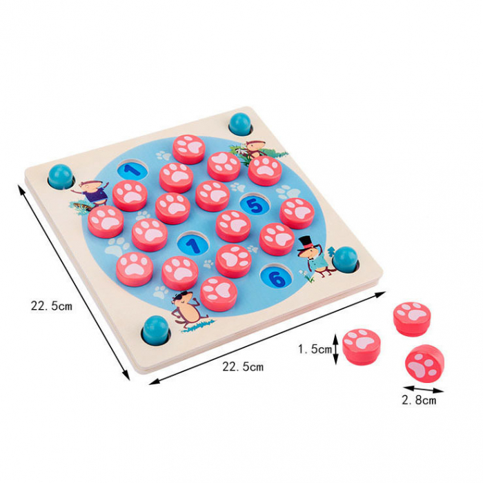 Joc din Lemn 4 in 1 "Multifunctional Memory Chess" [6]