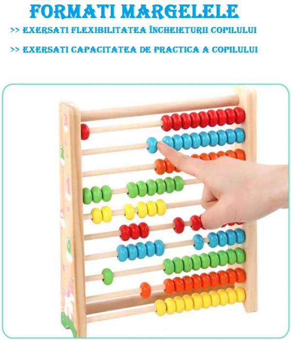 Abac din Lemn cu Bile Colorate [4]