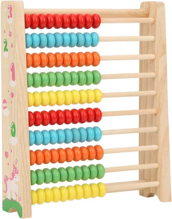 Abac din Lemn cu Bile Colorate [10]