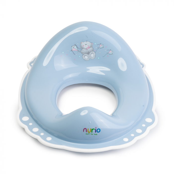 Adaptor Colac WC Copii, Antialunecare Ursulet -Albastru/Alb [2]