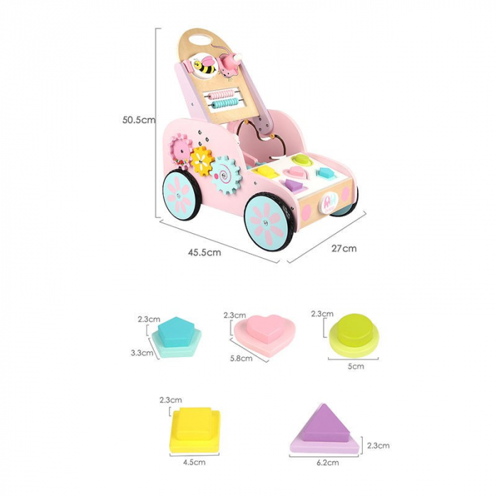 Antepremergator din Lemn Montessori cu Forme Geometrice - Iepuras [3]