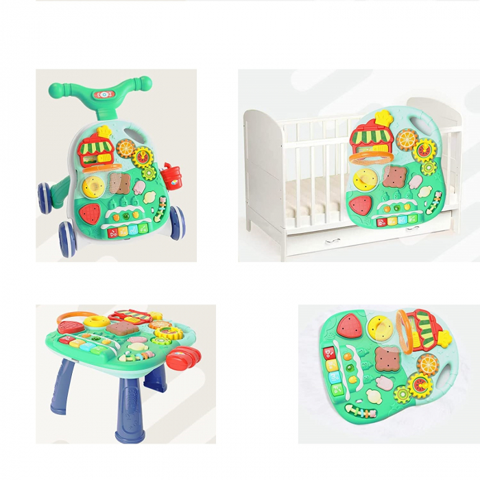 Antepremergator si Masa de Activitati 2 in 1 - Verde [3]