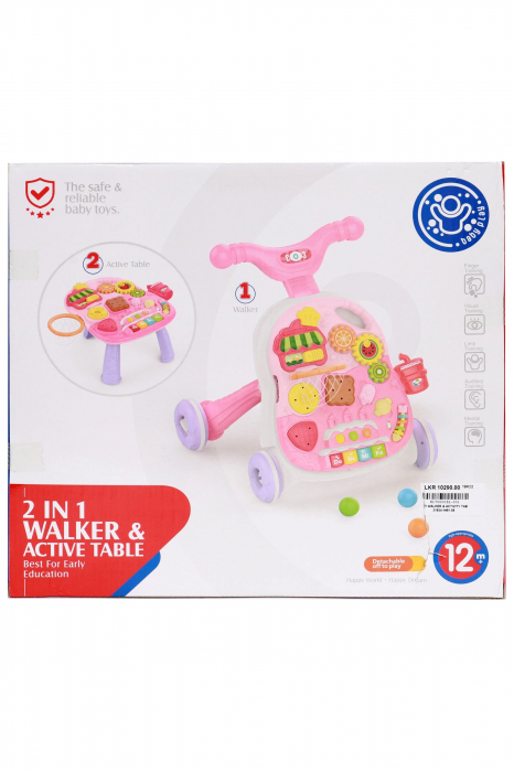 Antepremergator si Masa de Activitati 2 in 1 - Roz [7]