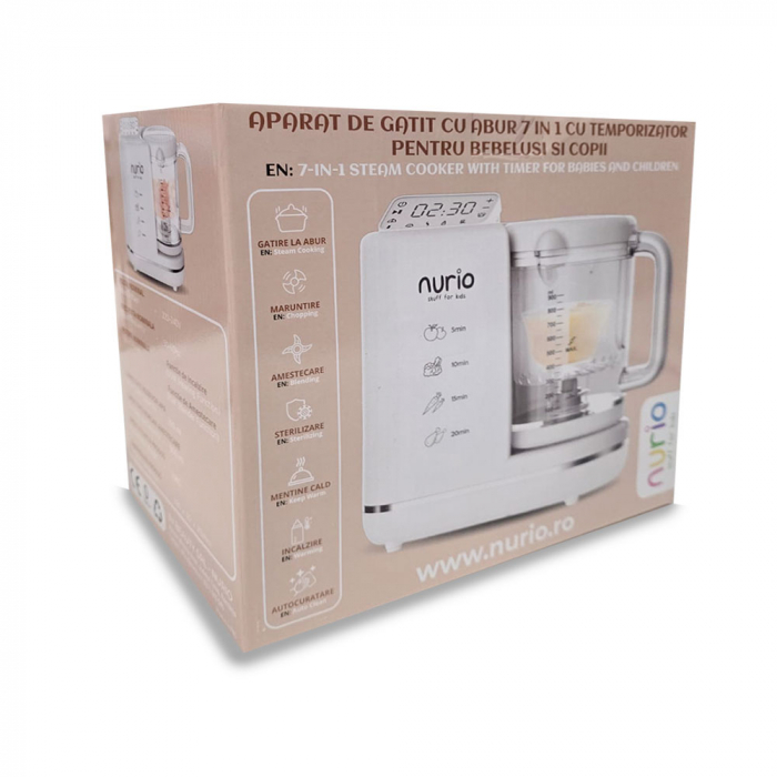 Aparat de Gatit cu Abur si Blender 7 in 1 Nurio cu Temporizator pentru Bebelusi si Copii [9]