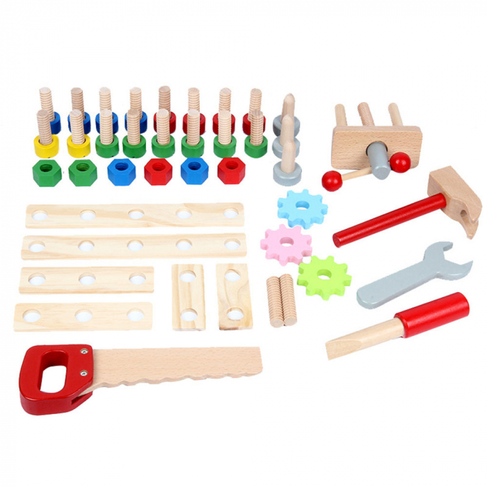 Banc de Lucru Multifunctional din Lemn - 48 Piese Montessori [3]