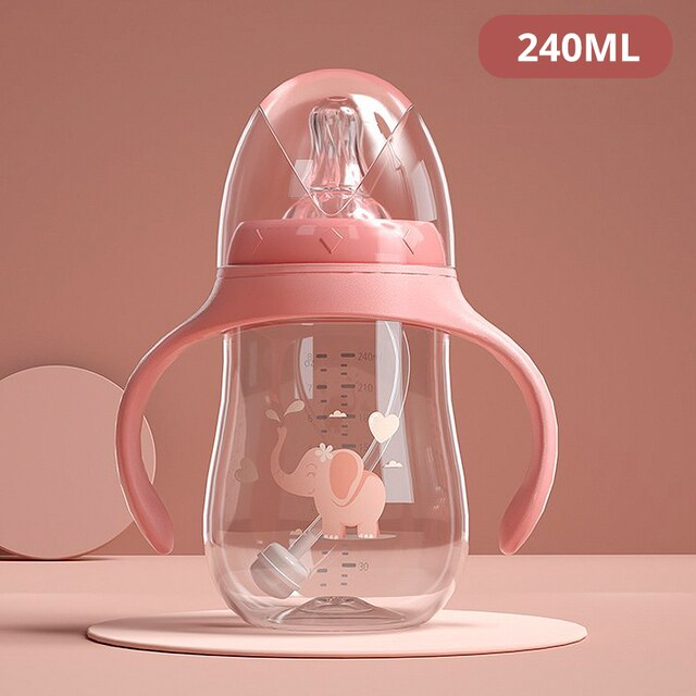 Biberon cu 2 Manere, 240ml - Roz [5]