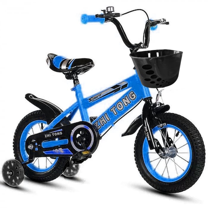 Bicicleta cu Roti Ajutatoare - 16 Inch 4-6 ani Albastru [1]