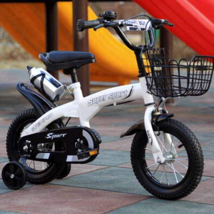 Bicicleta cu Roti Ajutatoare pentru Copii - 16 inch 4-6 ani Albastru [1]
