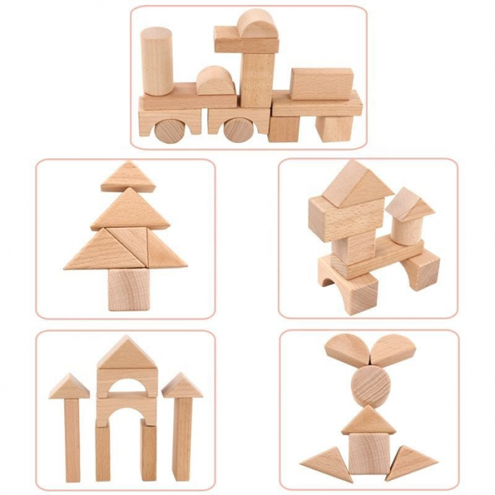 Blocuri de Construcție in Cutie din Lemn - 22 Piese [3]