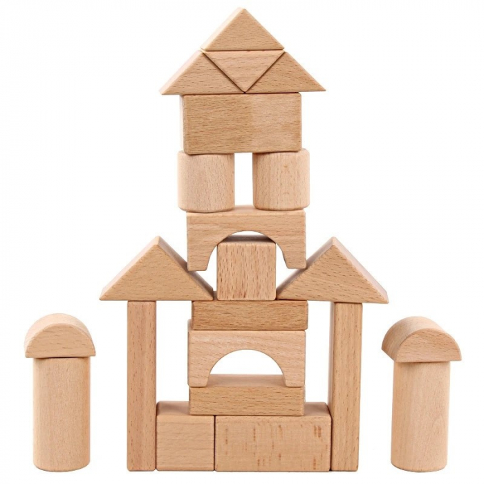 Blocuri de Construcție in Cutie din Lemn - 22 Piese [7]