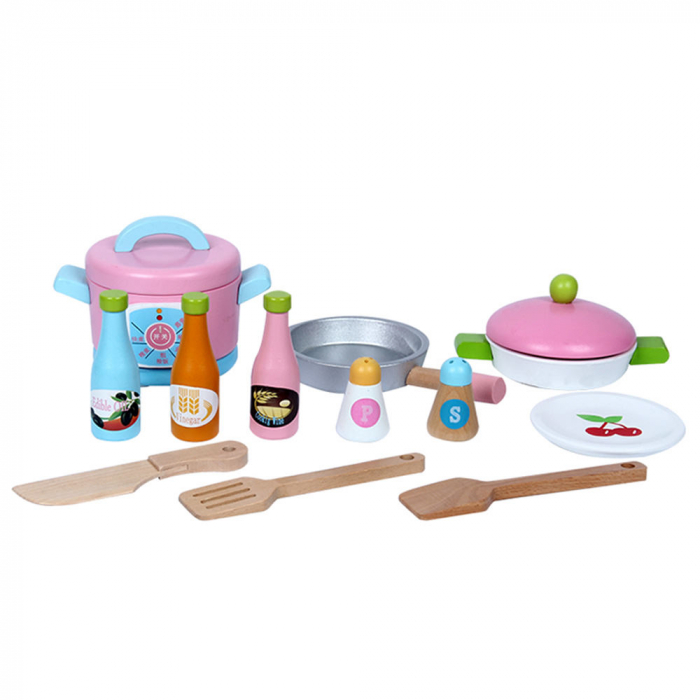 Bucatarie multifunctionala din lemn cu masina de spalat [4]