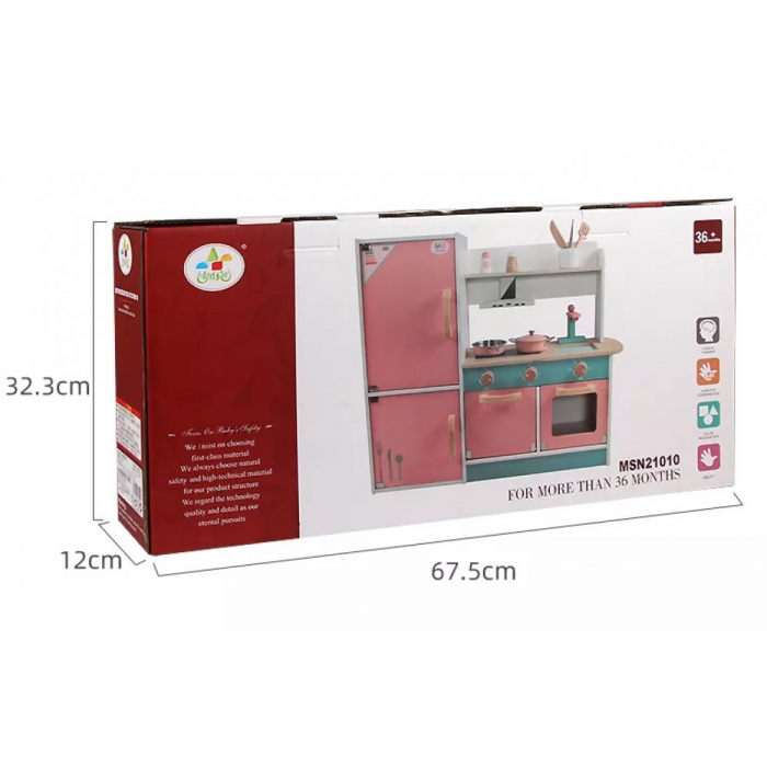 Bucatarie Multifunctionala din lemn cu Aragaz si Frigider [12]