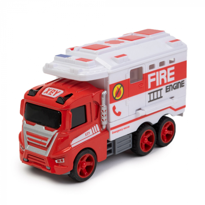 Camion de pompieri pentru copii pull back