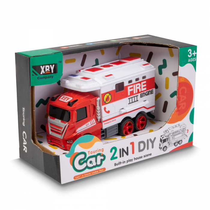 Camion de Pompieri pentru Copii  Pull Back [3]