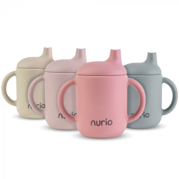 Cana din Silicon de Baut Apa cu Capac, Roz - Nurio [4]