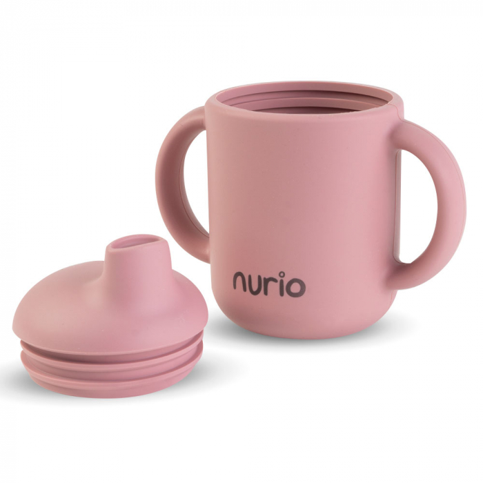 Cana din Silicon de Baut Apa cu Capac, Roz - Nurio [2]