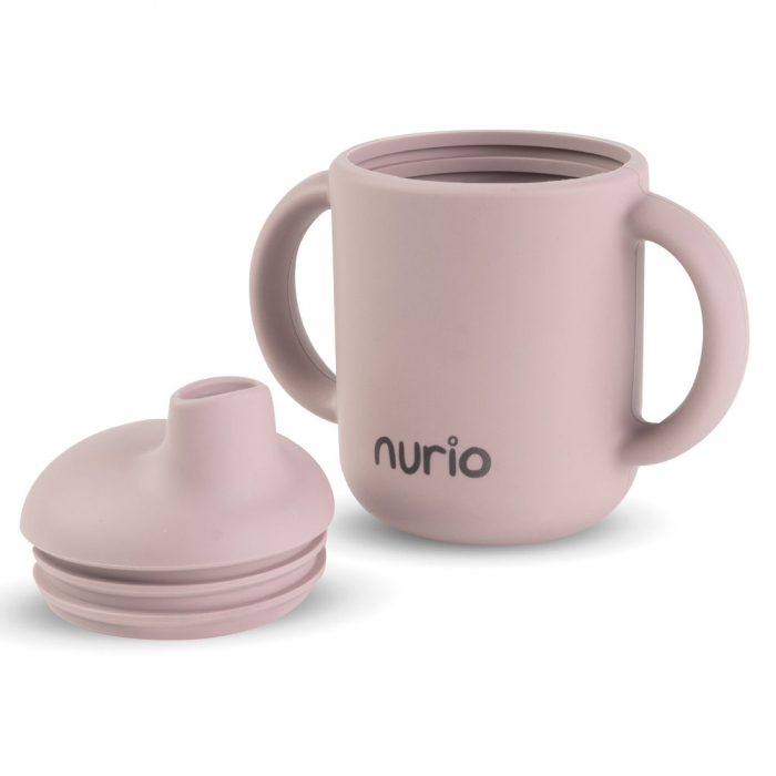 Cana din Silicon de Baut Apa cu Capac, Roz Pudra - Nurio [2]